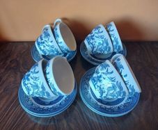 Churchill Willow cups and saucers