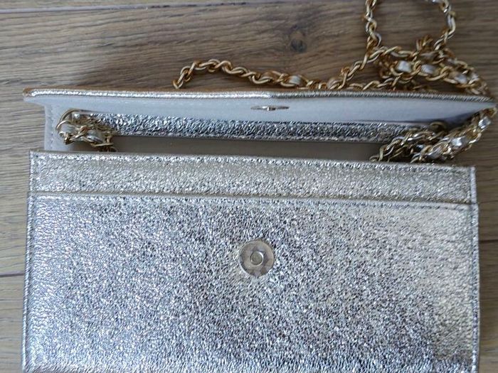 Women's Gold Color handbag & Gold Color Sandals Size -UK 5