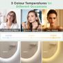 Irregular Bathroom Mirror with LED Lights 600x900mm, Bluetooth Led Bathroom Mirror, Anti-Fog, 3000K-6500K, Dimmable, Memory, HD Tempered Glass, IP44 Waterproof, Horizontal/Vertical Image 4