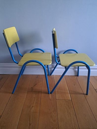 Pair of Kids Vintage School Chairs
