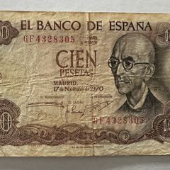 Spain 100 Pesetas 1970 Banknote