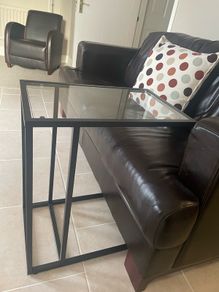 Glass side table