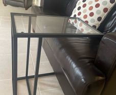 Glass side table