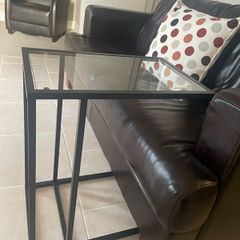 Glass side table