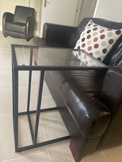 Glass side table