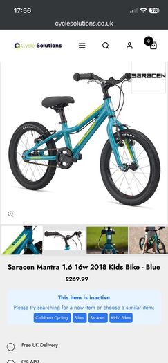 Saracen Manta 16 inch age 5-7
