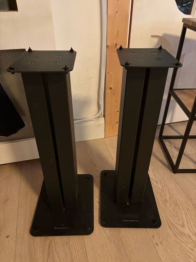 Bower & Wilkins 606 S2 speakers x2 black with STAV24 stands