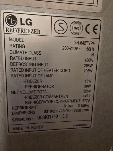 Large LG Fridge Freezer  Clean Fully Functional