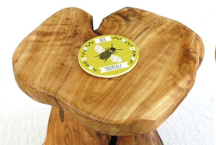Rustic Solid teak root mini stool/table (FREE POSTAGE)