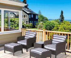 5 Piece Rattan Garden Furniture Set