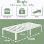 3ft Single Bed Frame with Rounded Corner Legs Image 2