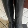 Clarks Black Leather Boots Knee High.  Ladies Size Uk 6.5  / Eu 40  In excellent lightly used Condition. Image 6