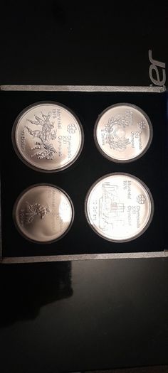 3x Canadian 1976 Montreal Olympics Silver Coins Display boxes