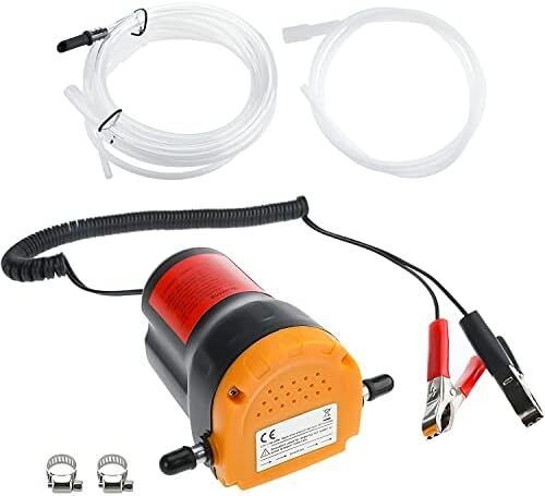 12V 60W Oil Change Pump Extractor Diesel Fluid Scavenge Suction Fuel Transfer Pump with Tubes for Boat, Tubes, Truck, RV, ATV