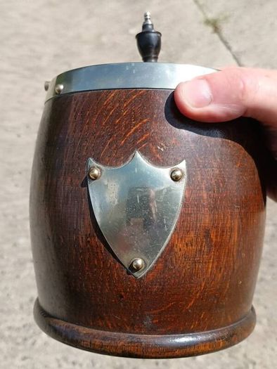 Solid Oak Art Deco Ice Bucket