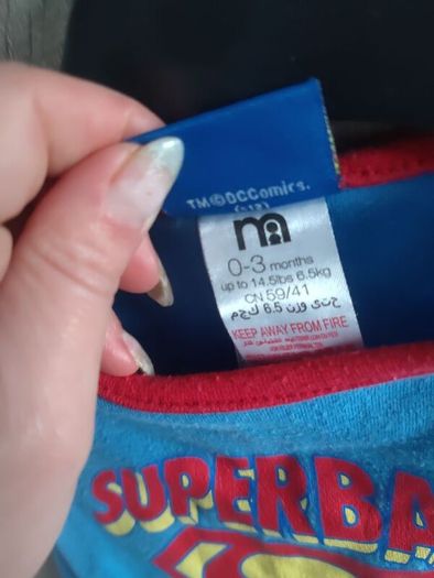 Mothercare baby 0/3 months jumpsuit super baby
