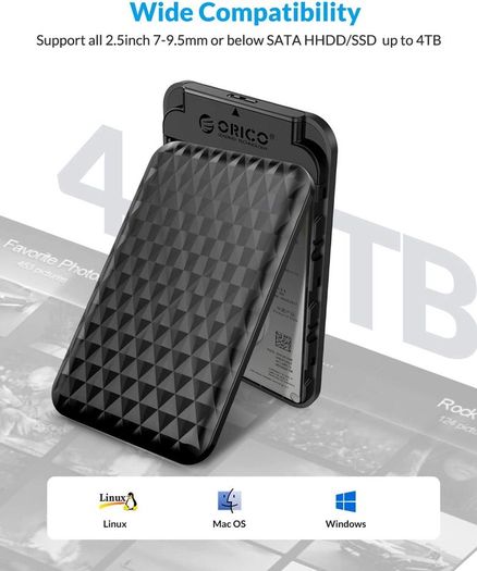 ORICO USB 3.0 (UASP) 5Gbps to SATA 2.5" HDD/SSD Enclosure with Auto Sleep Mode (Brand New/Warranty)
