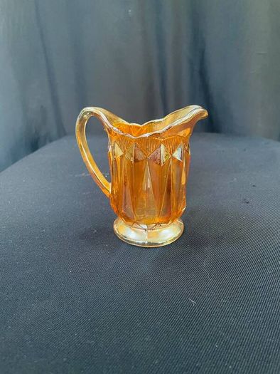 Vintage Marigold Carnival Glass Cream Jug