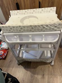 changing table and bath