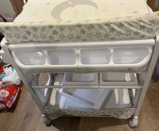 changing table and bath