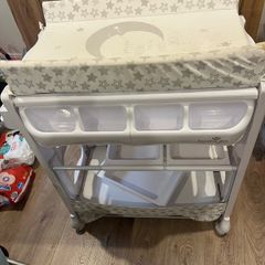 changing table and bath