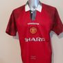 1996/98 Manchester  Umbro Home Jersey Shirt Adult Size L Large Image 2