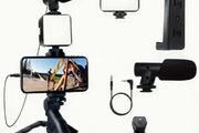 5-in-1 Smartphone Stabilizer with LED Fill Light &amp; Portable Tripod
