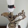 antique marble and brass lamp Image 5