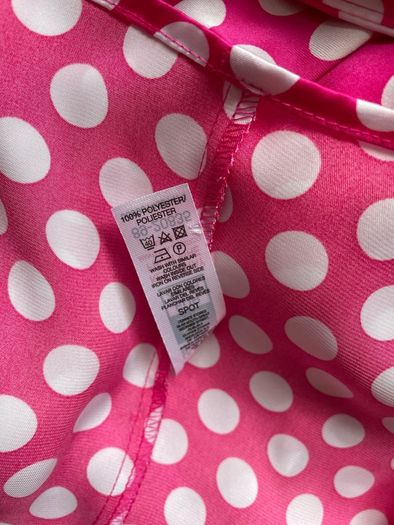 Dunnes pink polka dot blouse size 16