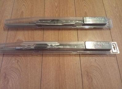 Brand New Italian Chrome Car Wipers Blades Set