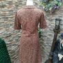 Vintage 70s  Brown Riedinger Double Jersey autumnal dress Postage Included Image 9