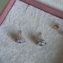 Pandora Silver and white crystal earrings very good condition Image 9