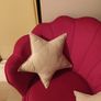 2 cream star shaped velvet cushions Image 6