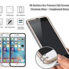Full Cover 9H Titanium Alloy Color tempered glass screen protector for iphone 7 screen protector glass
