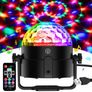 Disco Lights, 360 Degree Rotation Sound Activated Portable Disco Ball Lights with 4M/13ft USB Power Cable, 3W RGB Party Lights with Remote Control for Kids Birthday/Family Gathering/Christmas Party/Home Image 2