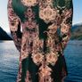Patterned velor dress Image 4