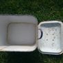 Vintage Enamel Bread / Storage Bin Crock Kitchenalia Image 2