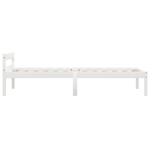 Bed Frame with 2 Drawers White Solid Pine Wood 100x200 cm