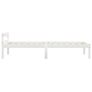 Bed Frame with 2 Drawers White Solid Pine Wood 100x200 cm Image 5