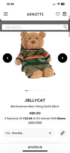 jellycat Bartholomew Bear