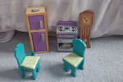Barbie doll wooden furniture kitchen set