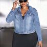 Stretchy Denim Jacket Image 4