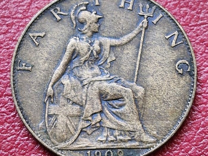 1909 EDWARD VII (1901/10) Farthing coin