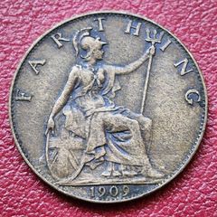 1909 EDWARD VII (1901/10) Farthing coin