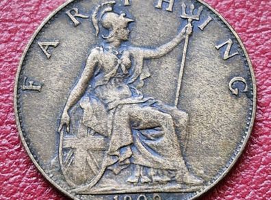 1909 EDWARD VII (1901/10) Farthing coin