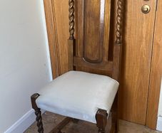 A Pair (x2) beautiful solid oak Germanic chairs, fully restored