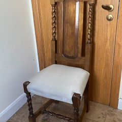 A Pair (x2) beautiful solid oak Germanic chairs, fully restored
