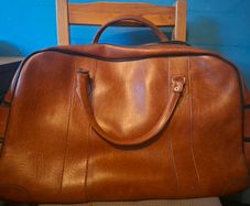 leather travel bag