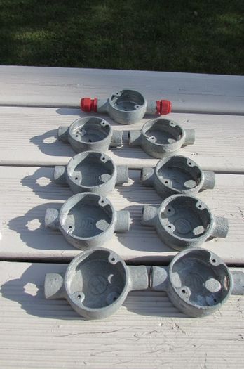 2 Way 20mm Through Conduit Box x 9 for Sale