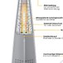 Patio Heater 12.5 kW Gas Heater Including Protective Cover with Gas Hose Pressure Regulator, Stainless Steel Heat Image 2